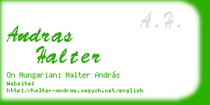 andras halter business card